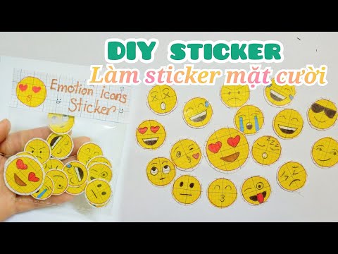 DIY paper sticker | Hướng dẫn cách vẽ và làm sticker mặt cười siêu đơn giản | Haan channel