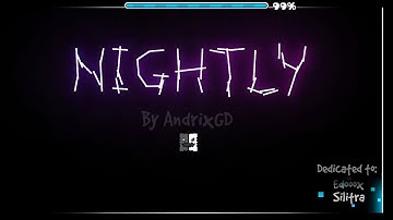 "Nightly" (100%) By AndrixGD (1/1 Coin) (Harder Level) |Geometry Dash 2.113|