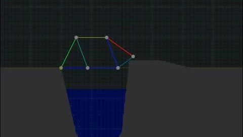 Bridge building game - Old - Level 15