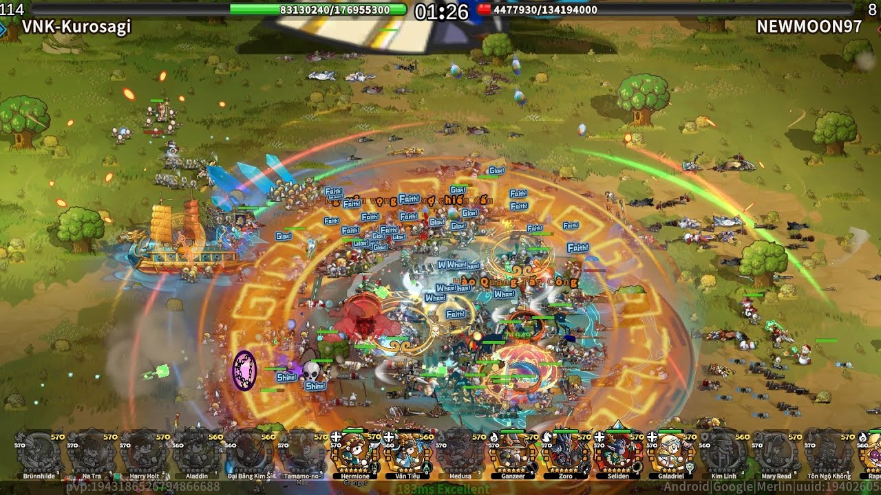 Mini Warrior Reborn. Giao lưu đội hình với Newmoon, 135m vs 140m