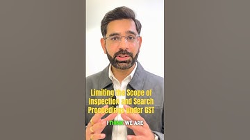 Limiting the Scope of Inspection & Search under GST.  #business  #gstlitigation    #inspection #ca