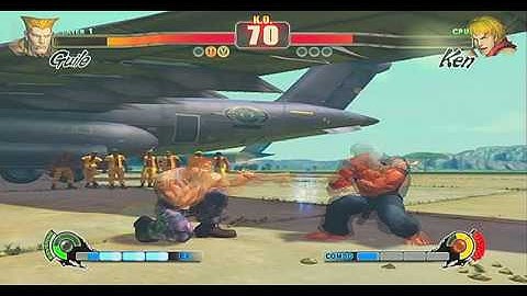 SFIV - Guile (ME) vs Ken (CPU @ Hardest Difficulty) - 5 Rounds - Video 5 - [HQ Available]