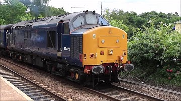 Class 37 37422 Leaving Brundall With Noise and Clag . 29th July 2016