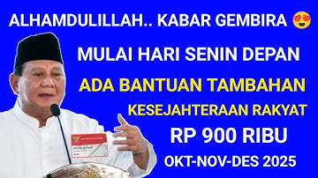 KABAR GEMBIRA 😍 ADA BANTUAN KESEJAHTERAAN RAKYAT CAIR RP 900 RIBU #BLTKESRA
