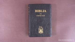 Biblia De Lux, Cu Explicatii, Concordanta, Piele, Neagra, Margini Aurite