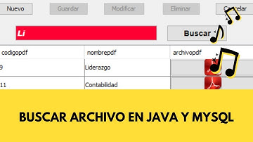 Método Buscar Archivos e Imágenes en Java y MySQL