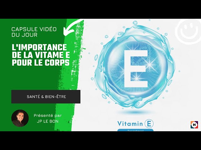 L’importance de la vitamine E pour le corps - JP LE BON