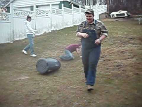 Timmy Throwing a Garbage can at matts head