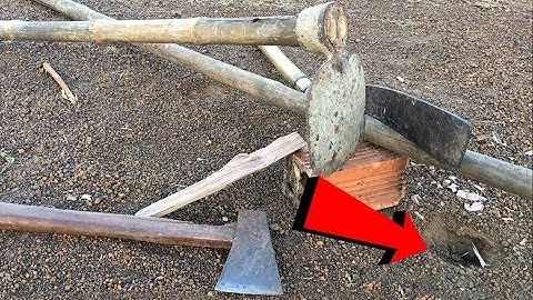 Grub Hoe Homemade | Creating And Fixing Grub Hoe With Bamboo Hand