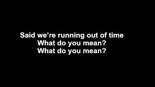 Video thumbnail of "justin bieber - what do you mean - LYRICS"