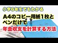 小学６年生でも分かる年金収支の計算する方法〜年金2,000万円問題を確認