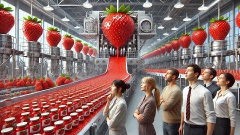 How Strawberry Jam Is Made In Factory | Strawberry Jam Factory Process