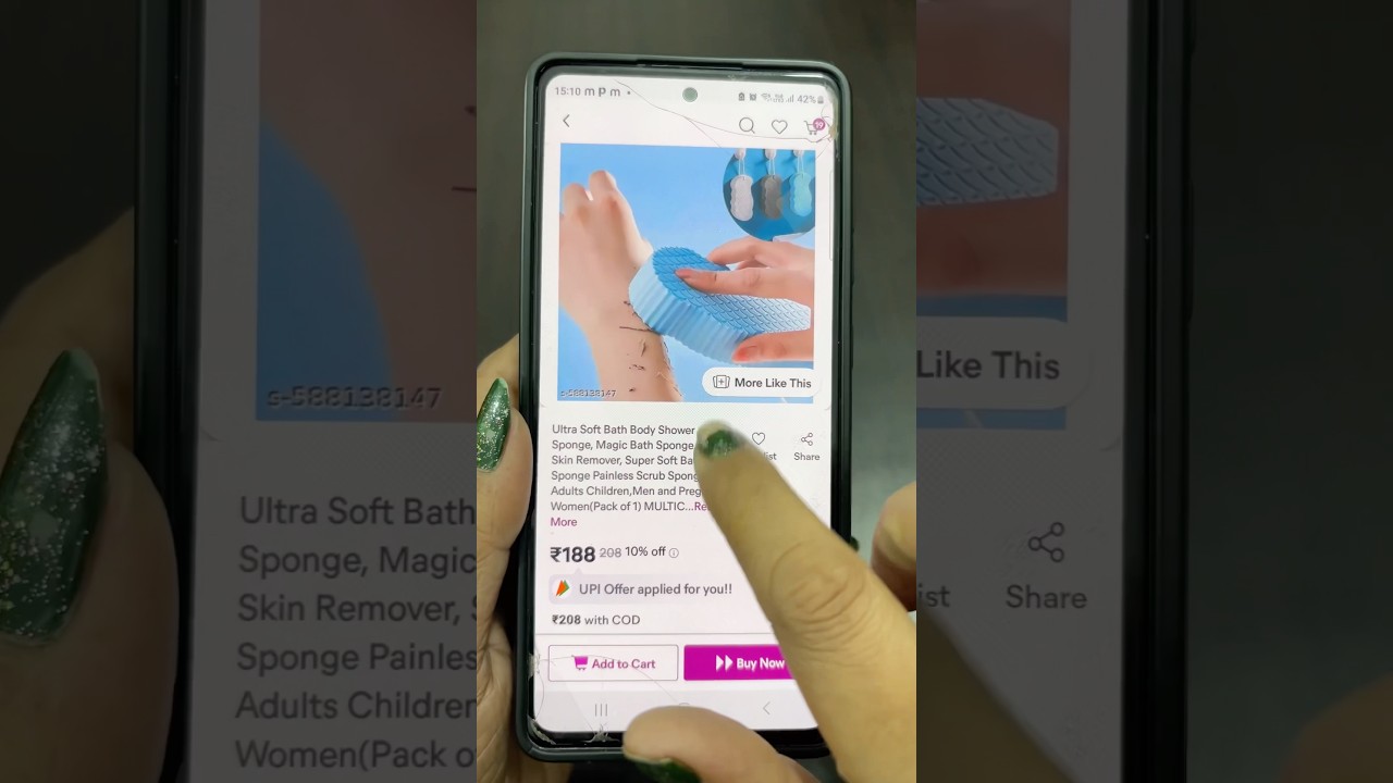 Ультрамягкая волшебная губка для ванны | Средство для удаления омертвевшей кожи | Meesho Find