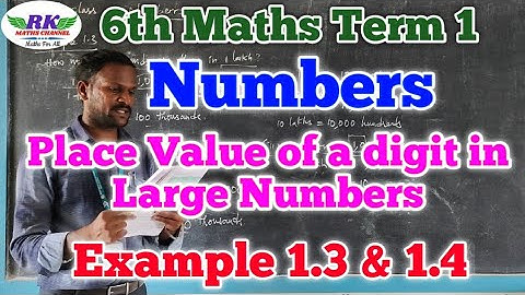 6th Maths|Term 1|Numbers|Example 1.3 &1.4|In tamil