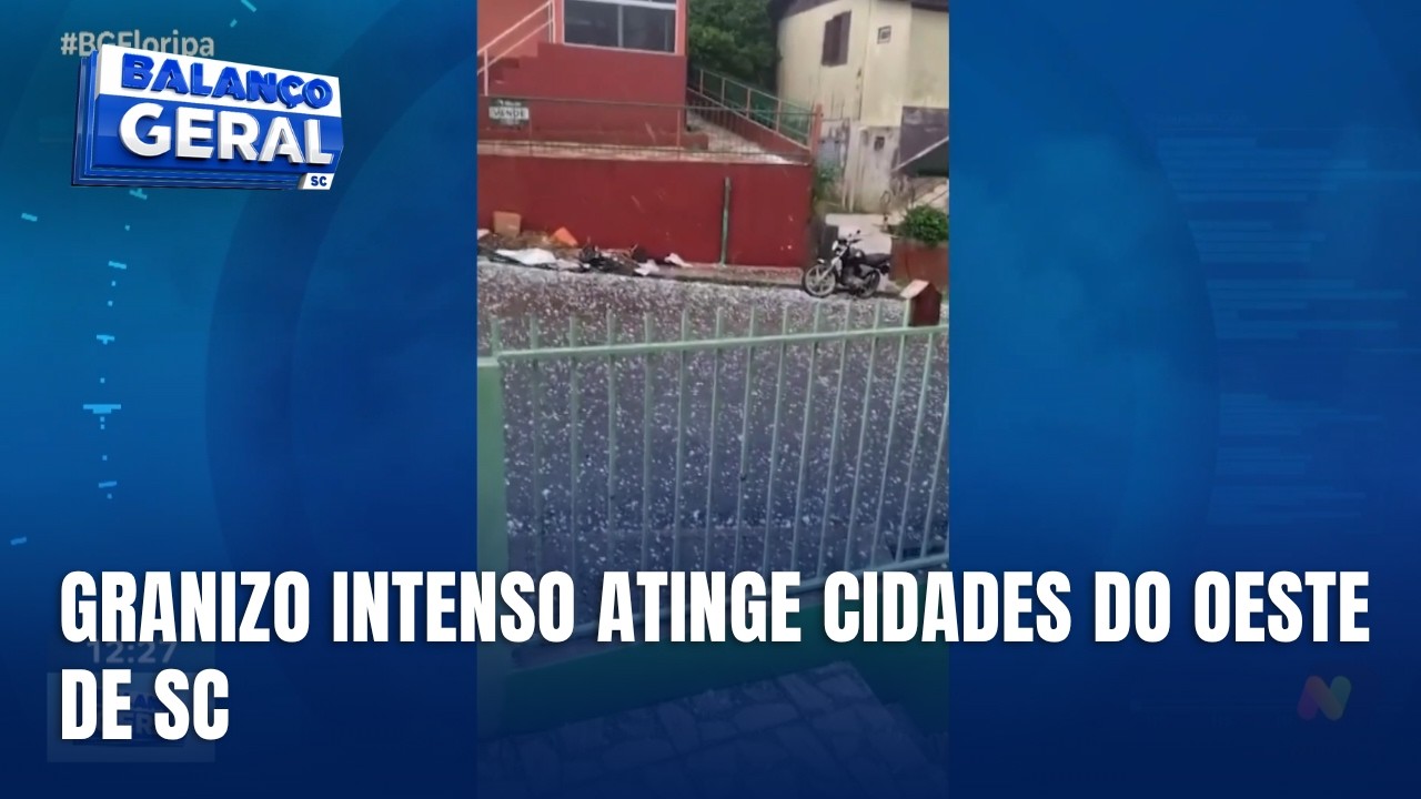 Chuva de granizo atinge cidades do Oeste de Santa Catarina
