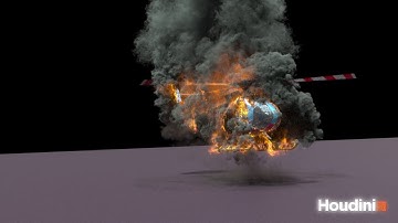 Helicopter Fire | Houdinifx PYRO sim - RND | HelicopterFX