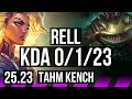 RELL & Miss Fortune vs TAHM KENCH & Ashe (SUP) | 0/1/23 | KR Master | 25.23