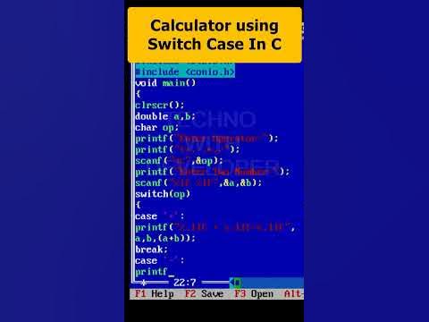 Simple Calculator Program using Switch Case in C Part 117 | C ... image.