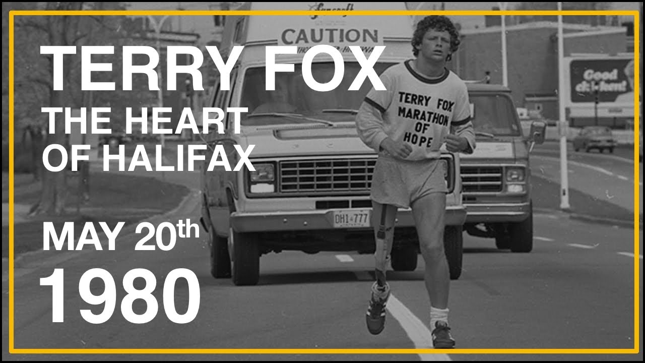 Terry Fox in Halifax, Nova Scotia on May 20th, 1980