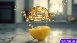 Glowing Lemon Juice in Slow Motion | Satisfying Citrus Explosion