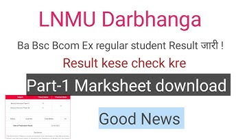 Lnmu Part 1 Ex regular result जारी !