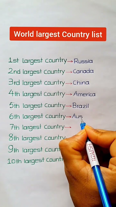 World Largest Country list