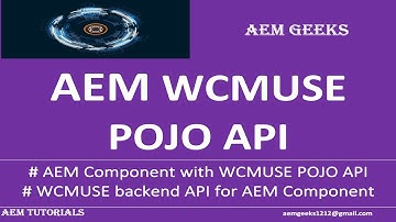 AEM Dev #8 | AEM Component with WCMUSE POJO API
