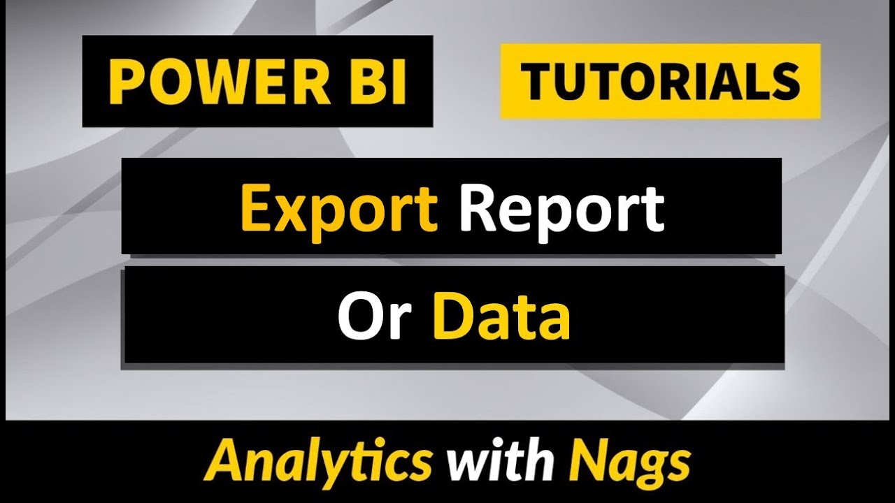 Export Data from Power BI | Export Report or Visual Data in Power BI ...