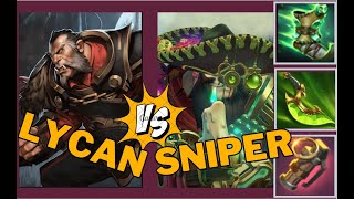 SNIPER VS LYCAN Dota2 - HE WANTS MY BOOTEY!
