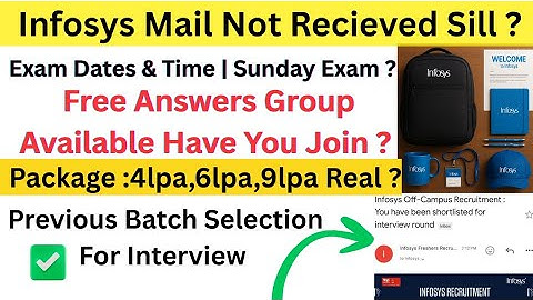 🚀 🔥 Infosys sending Exam Mails ?| Exam Date & free answers Group| Infosys Results Time