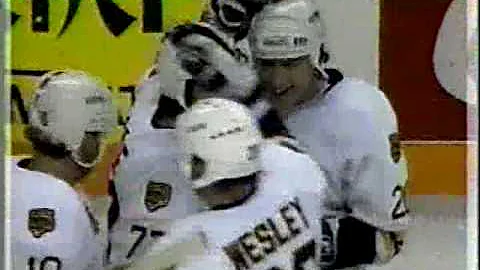 Ray Bourque scores a 160 foot goal