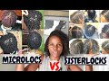 Microlocs Vs Sisterlocks? The REAL Difference? #microlocs #sisterlocks #locs