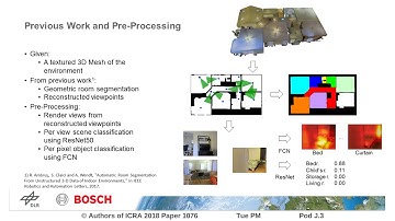Semantic Labeling of Indoor Environments from 3D RGB Maps