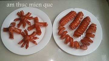 các cách rán xúc xich cho bé yêu.