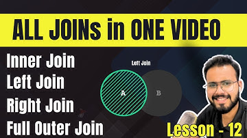 Complete SQL JOINS in One Video | SQL JOINs with Examples | INNER & LEFT JOIN RIGHT JOIN FULL JOIN