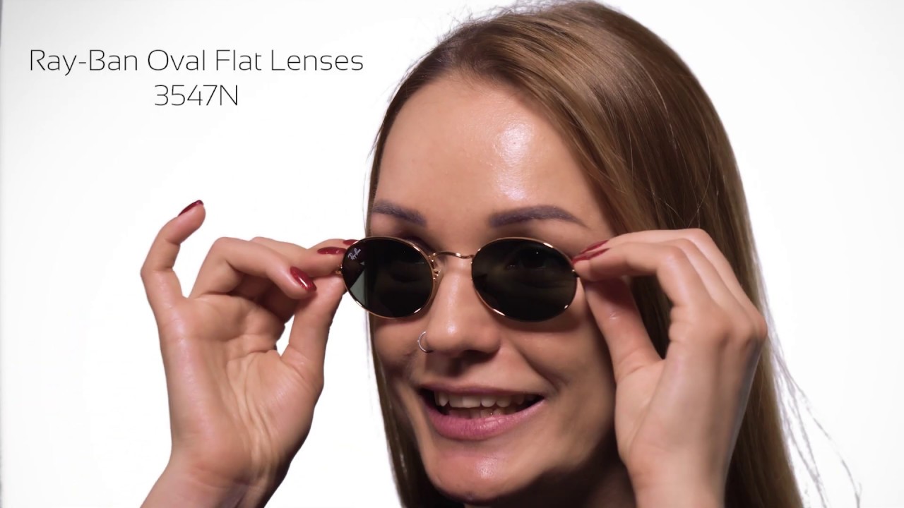 ray ban oval flat lenses