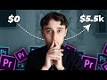 He went from $0 to $5,500/mo in 90 Days as a Video Editor