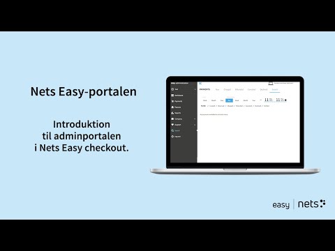 Nets Easy-portal - gennemgang af adminportalen