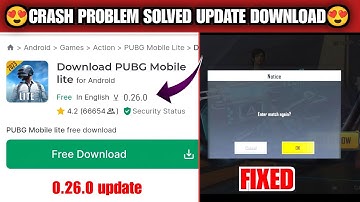 PUBG LITE NEW UPDATE 🥰| Crash Problem FIX 100% Solution 🔥| Pubg Lite Crash Problem 😫