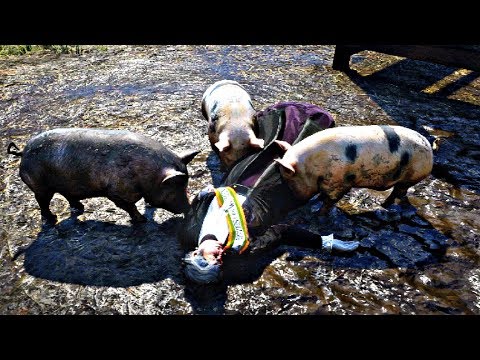 Red Dead Redemption 2 - Annoying Feminist Fed To Pigs