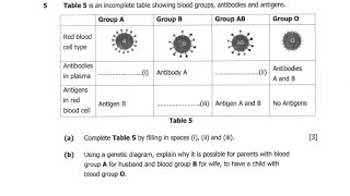 Blood Groups And Genetics 2024 G12 Biology Paper 2
