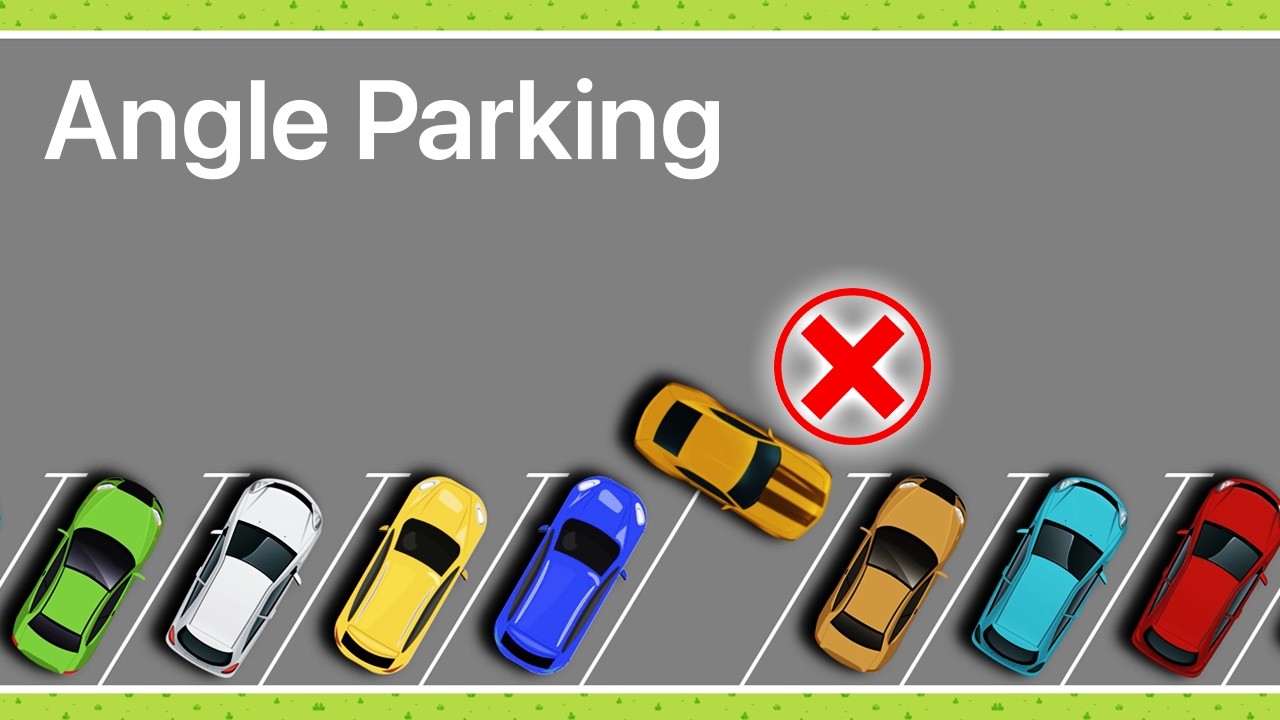 Angle Car Parking For Beginners (Step By Step)