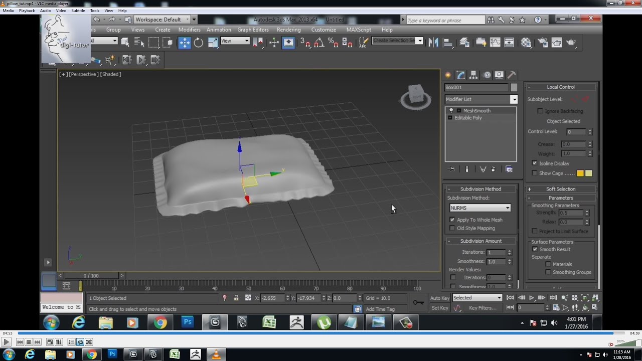 Realistic Pillow modeling tutorial in 3ds max YouTube