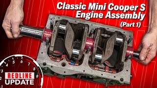 Assembly begins on our classic Mini Cooper S 1275cc engine
