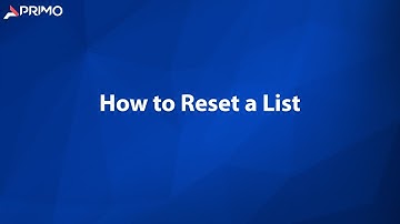 How to Reset a Data List