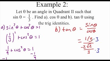 Pre-Calculus 4.4: Trigonometric Functions of Any Angle part 2