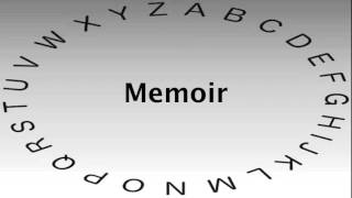 Spelling Bee Words and Definitions — Memoir