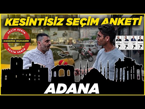 ADANA KESİNTİSİZ, SAYAÇLI SEÇİM ANKETİ. ERDOĞAN'A BİR ŞOK DAHA | Adana Sokak Röportajları