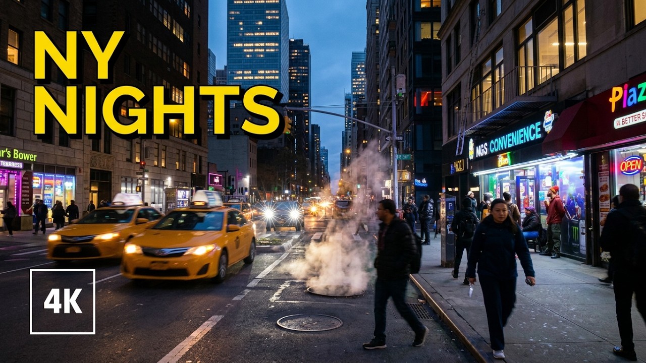New York, Amerika Serikat | Midtown Manhattan | Jelajah Kota Sore 4K