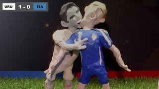 LUIS SUAREZ the WORLD CUP Zombie BITES Chiellini [BANNED & SUSPENDED]